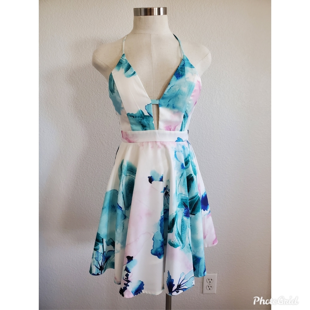 Watercolor floral sundress